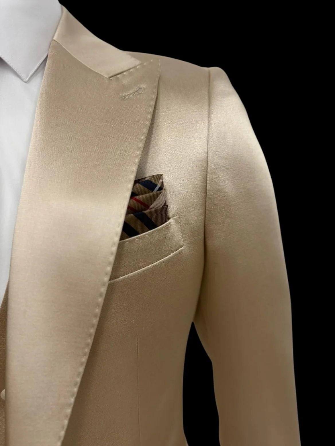 50R - SATIN FLARED LEG SUIT - (SLIM FIT)