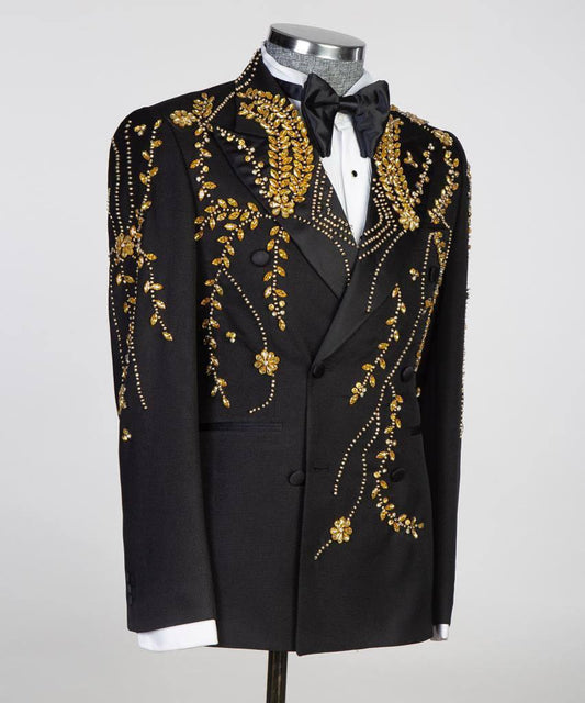 Jewelry Ornament Tuxedo ā Black & Gold XV ā view 2