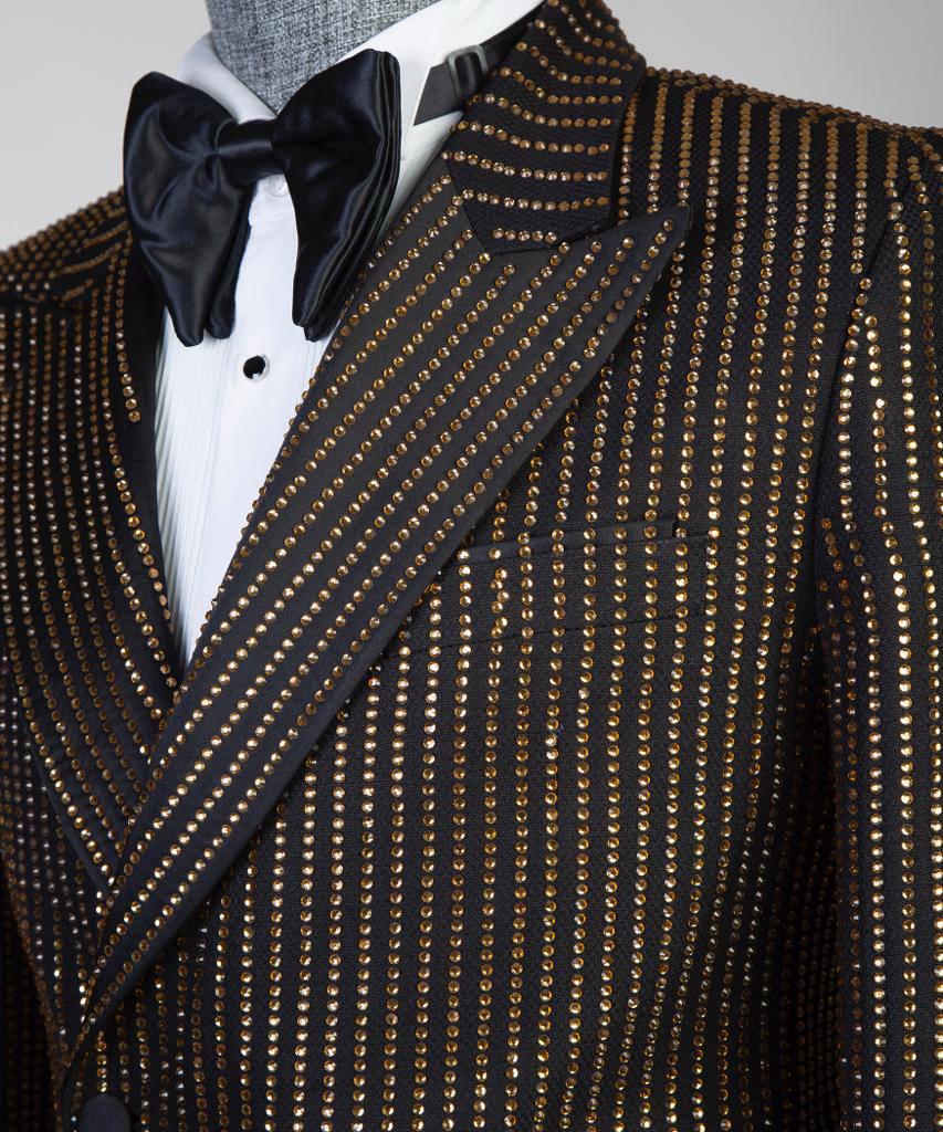 Jewelry Ornament Tuxedo – Black & Gold XII