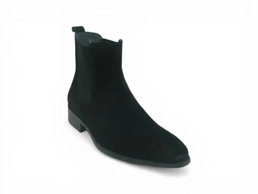 Leather Suede Chelsea High Boots