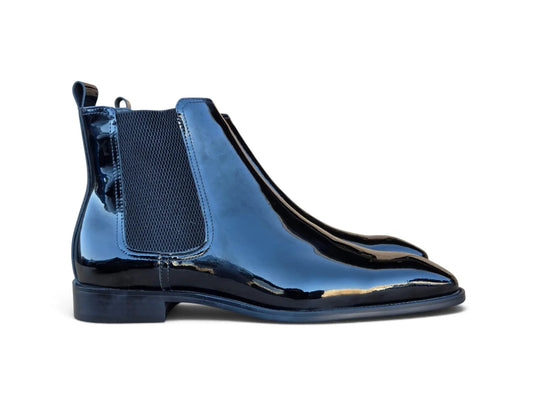 Noir Patent Leather Chelsea Boot