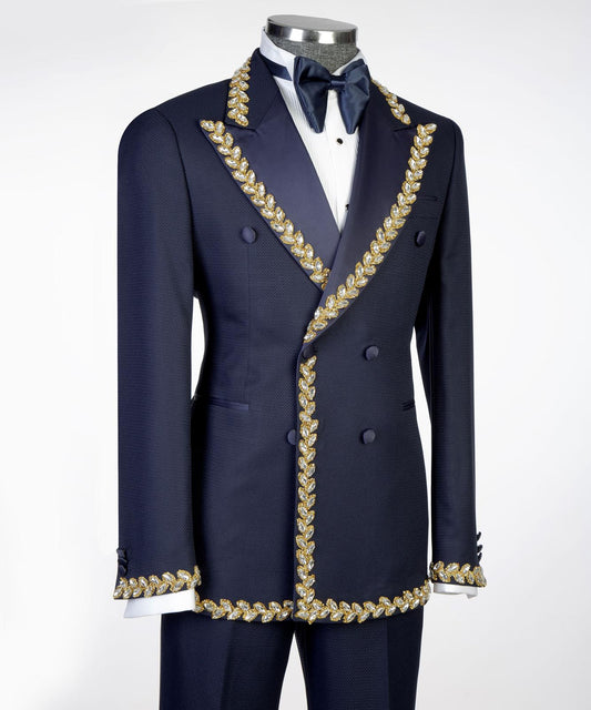 Jewelry Ornament Tuxedo – Navy Blue – view 2