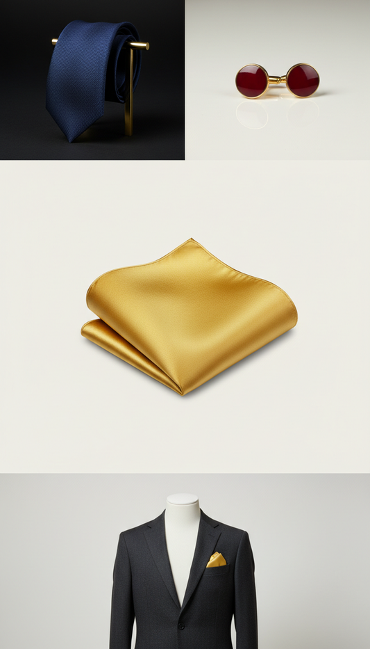 Vivid Gold Silk Pocket Square