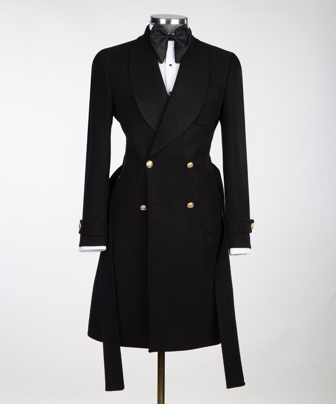 Shawl Collar Overcoat - 4