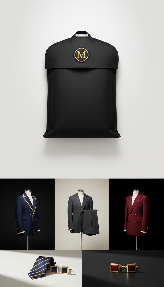 Monogrammed Garment Bag Jet Black