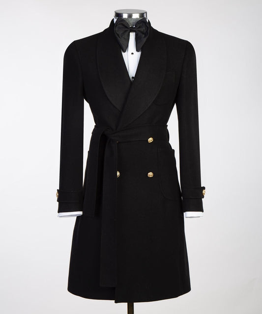 Shawl Collar Overcoat - 4