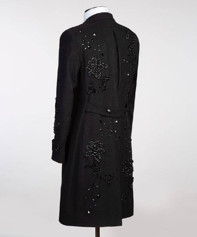 Pearl Ornament Coat – Black – view 2
