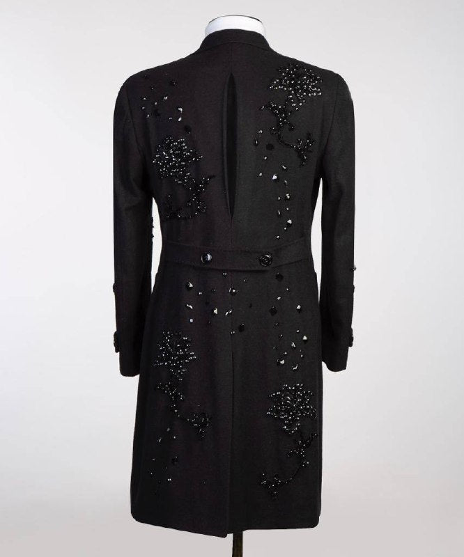 Pearl Ornament Coat – Black – view 3
