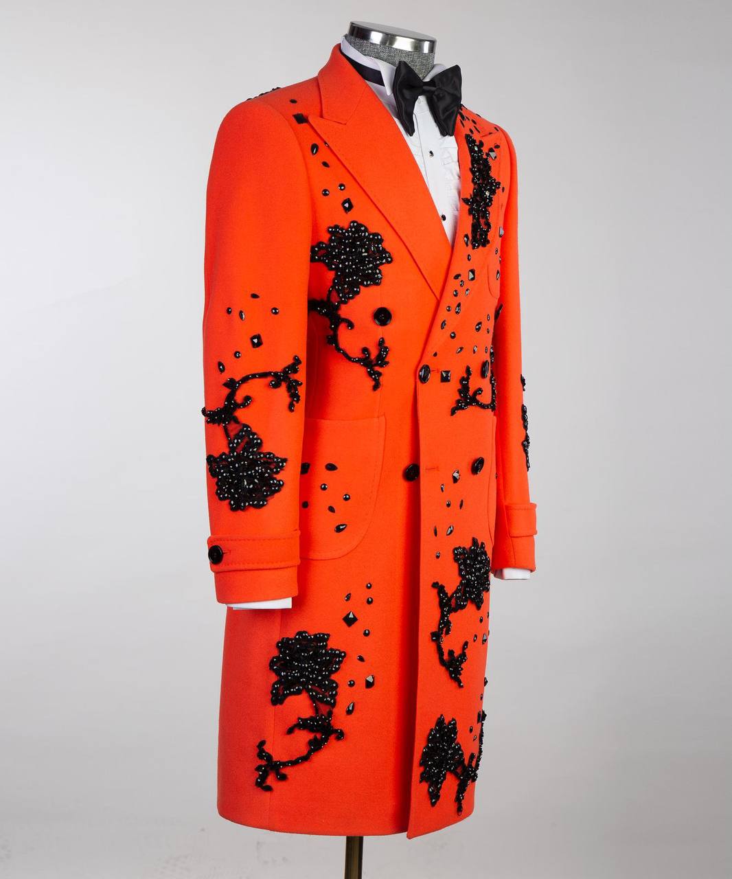 Pearl Ornament Coat – Orange I – view 2