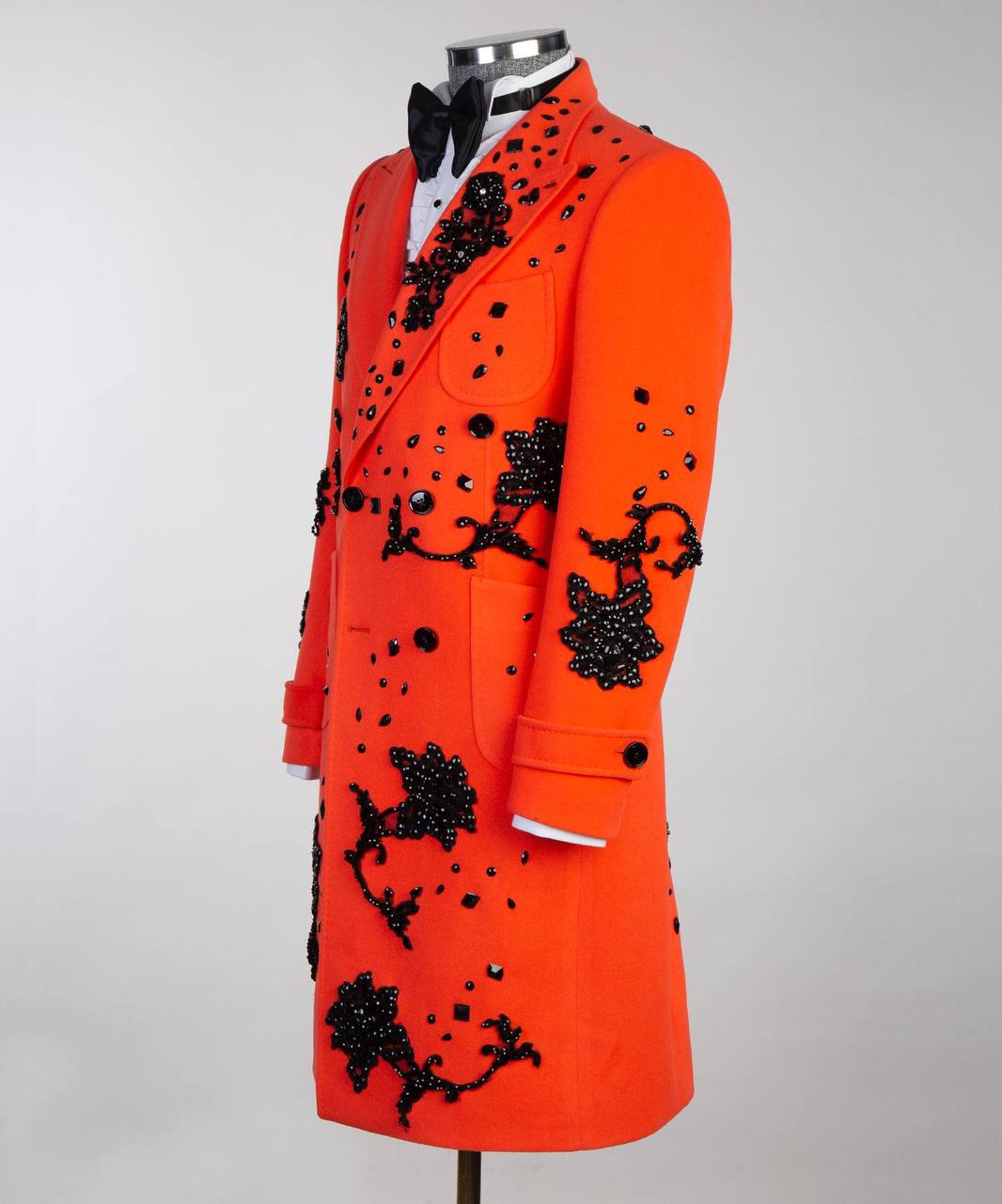 Pearl Ornament Coat – Orange I – view 3