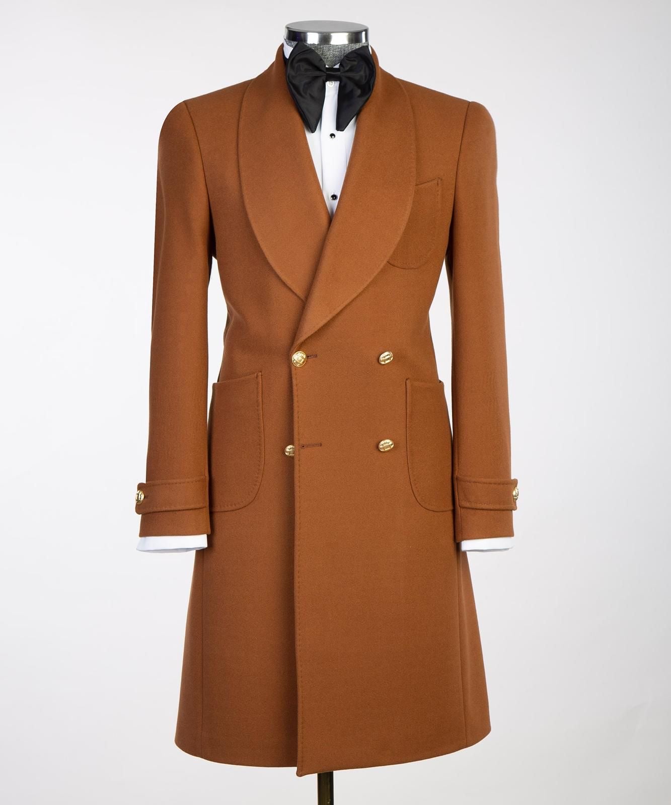 Shawl Collar Overcoat - 5