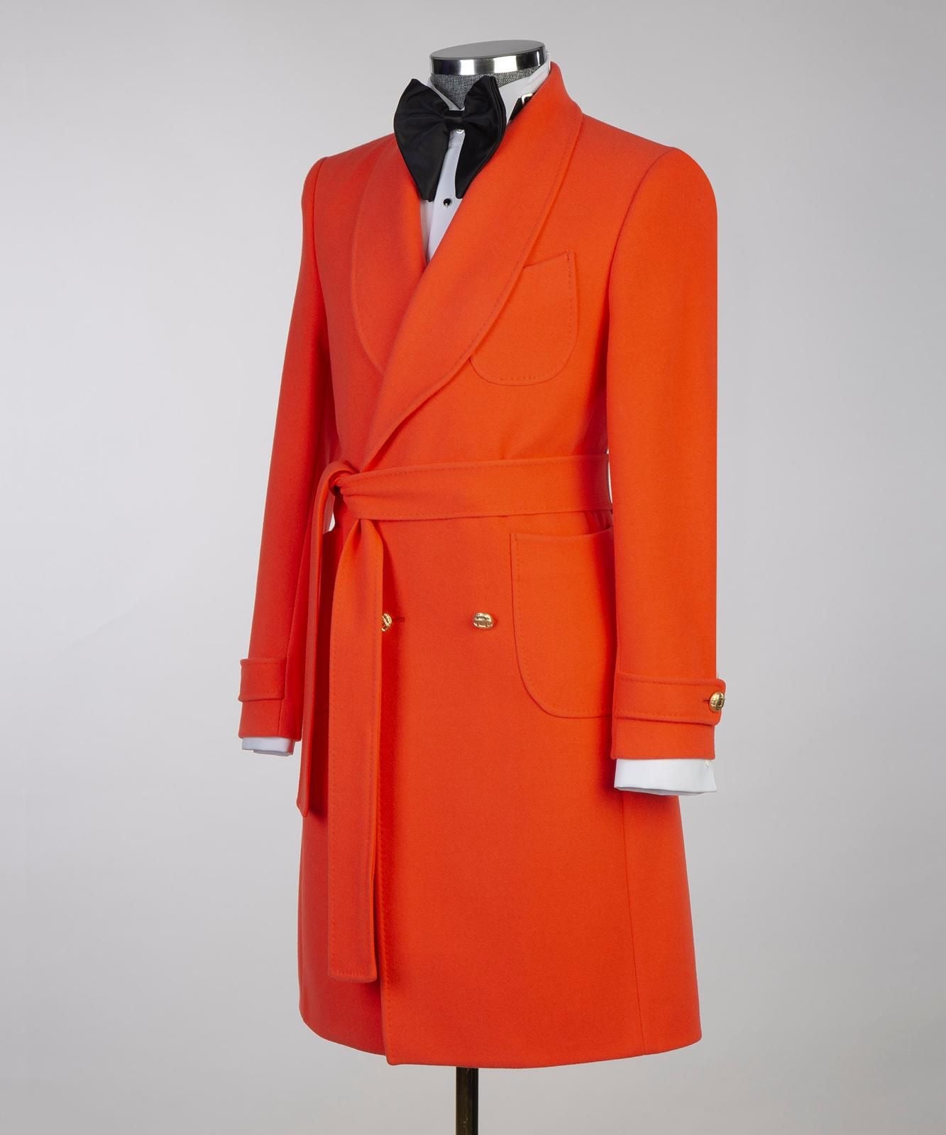 Shawl Collar Overcoat - 3