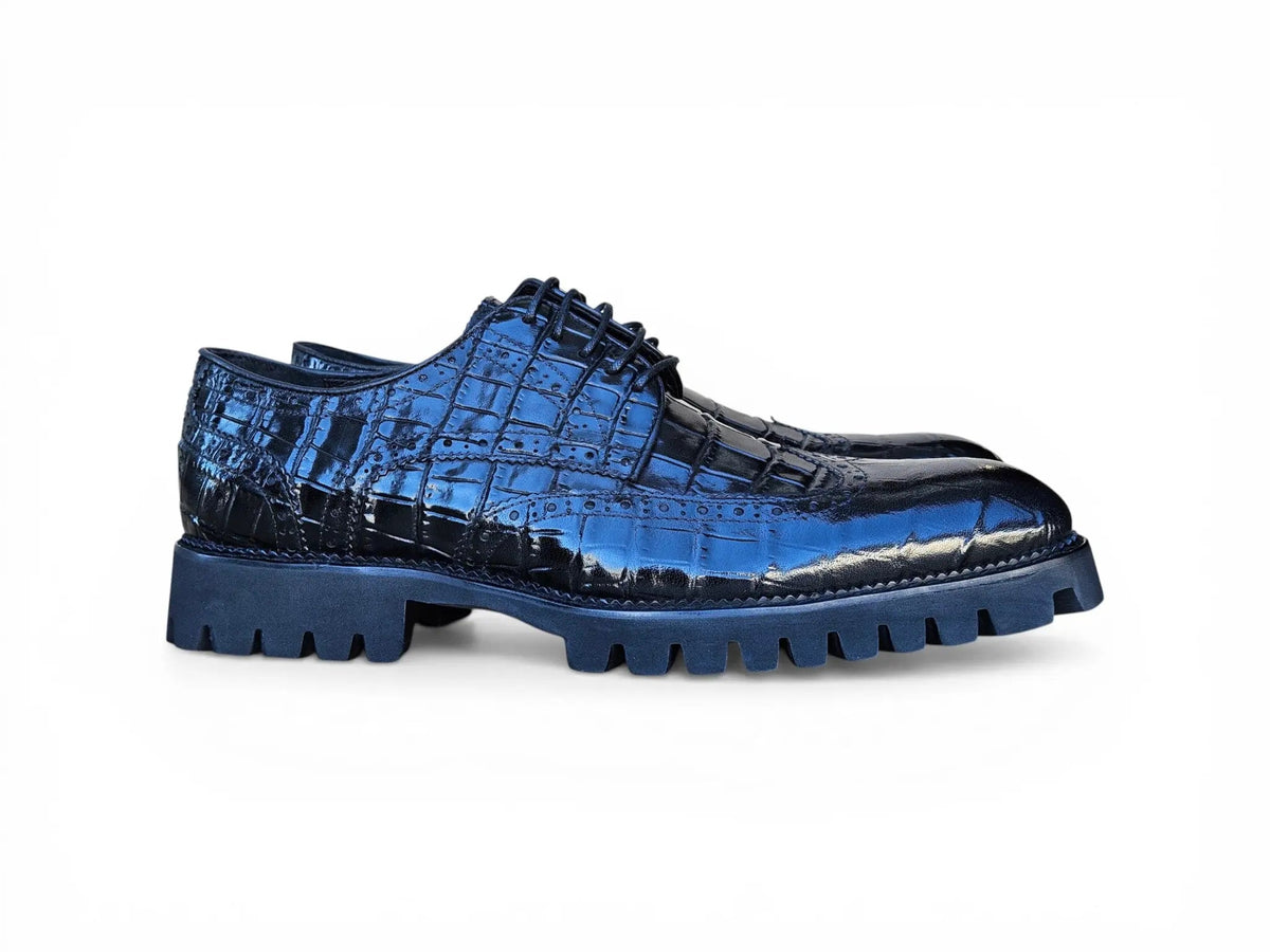 Blucher Style Alligator Embossed Oxford