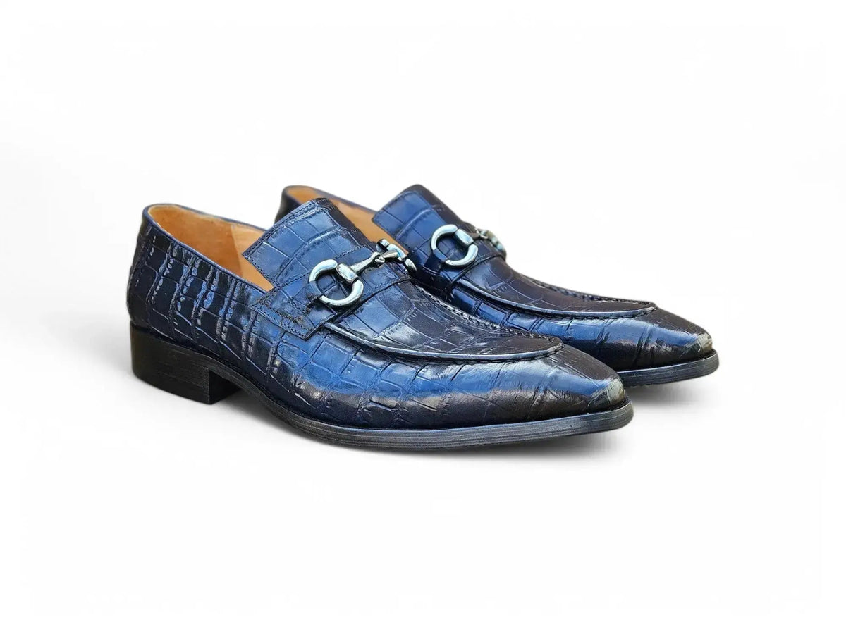 Buckle Loafer w Gator Embossed Leather