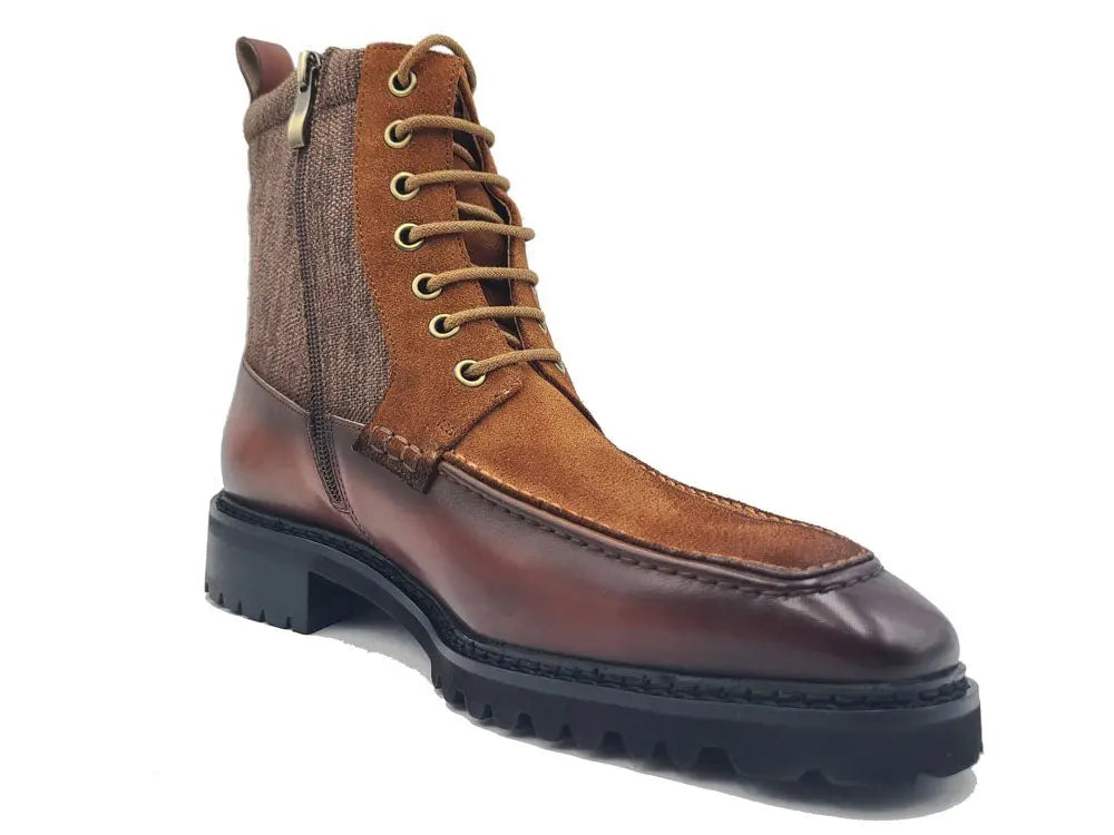 Lace-up Boot with Side Zipper
