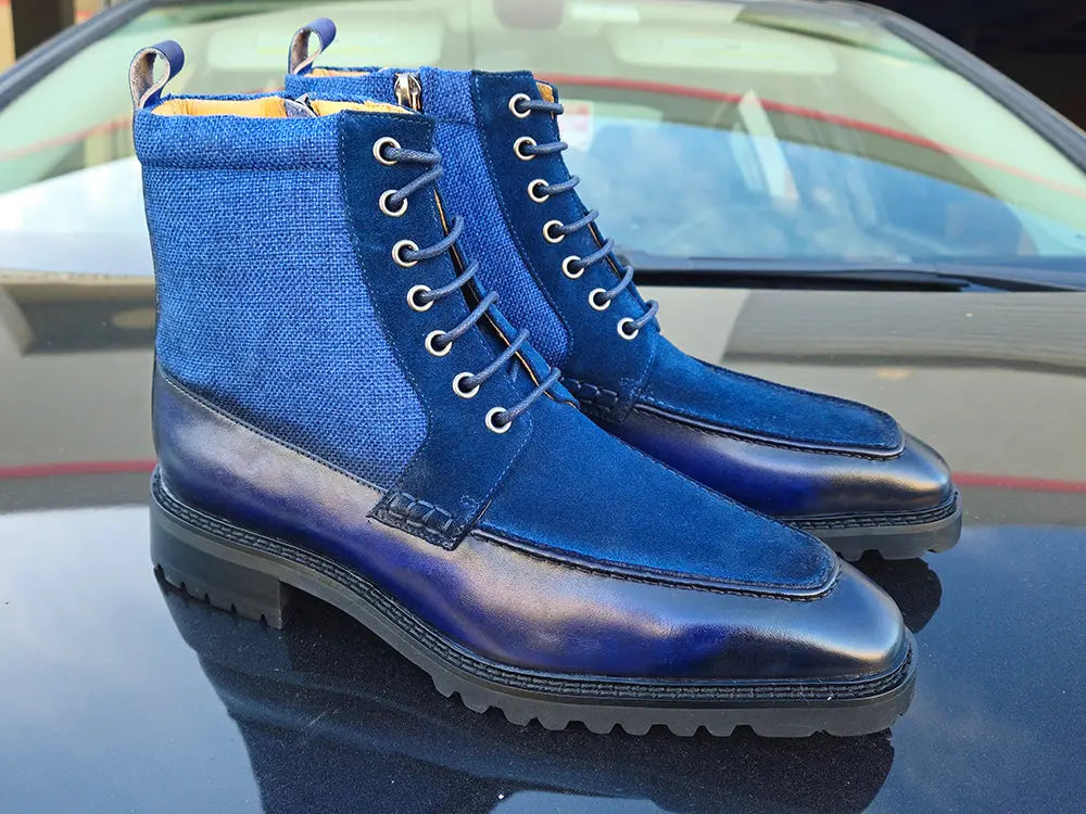 Lace-up Boot with Side Zipper