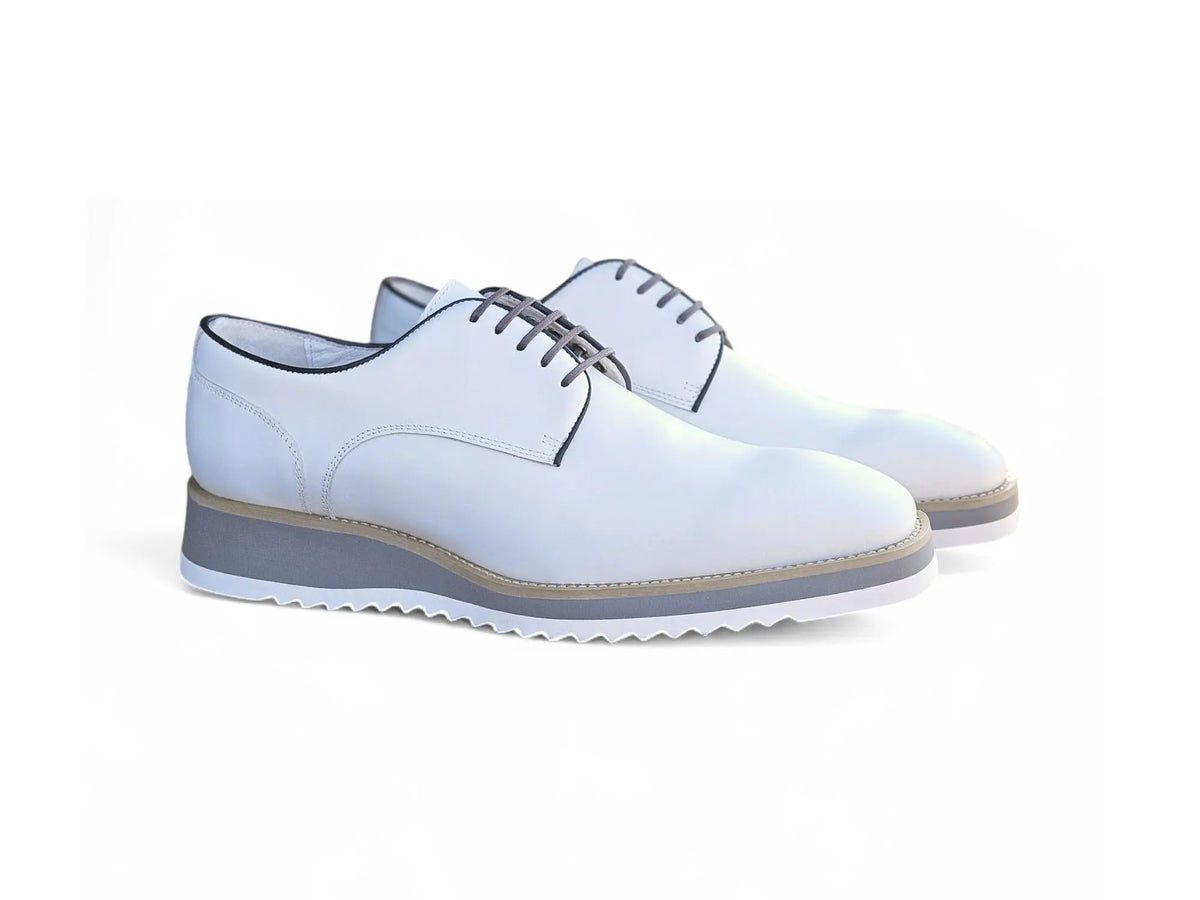 Burnished Lace-up Leather Derby