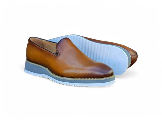 Burnished Wholecut Loafer Lightweight Sole