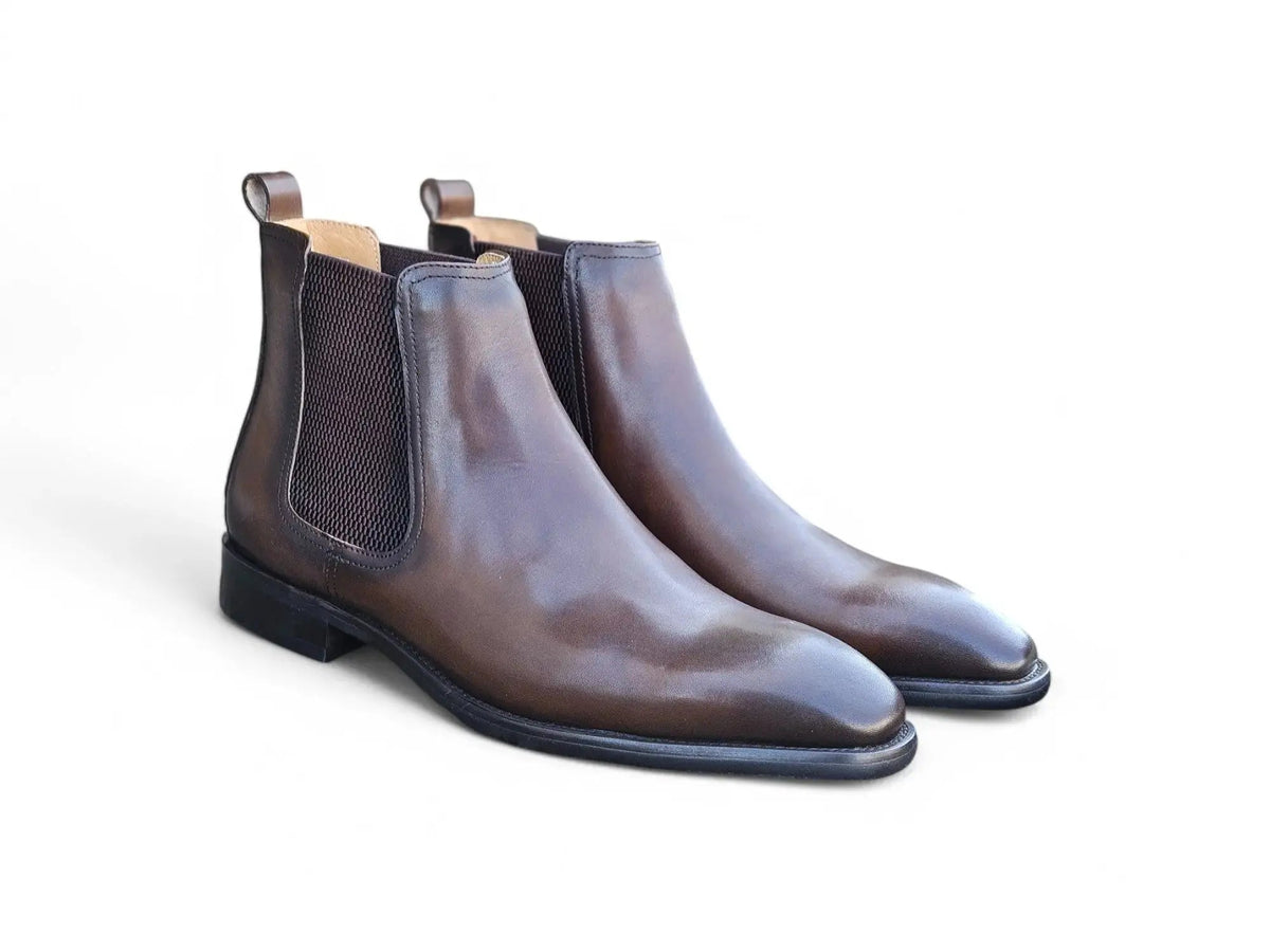 Calfskin Leather Chelsea Boot