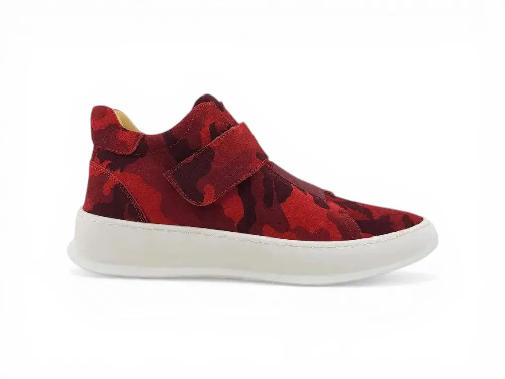 Camouflage Printed Suede Sneakers