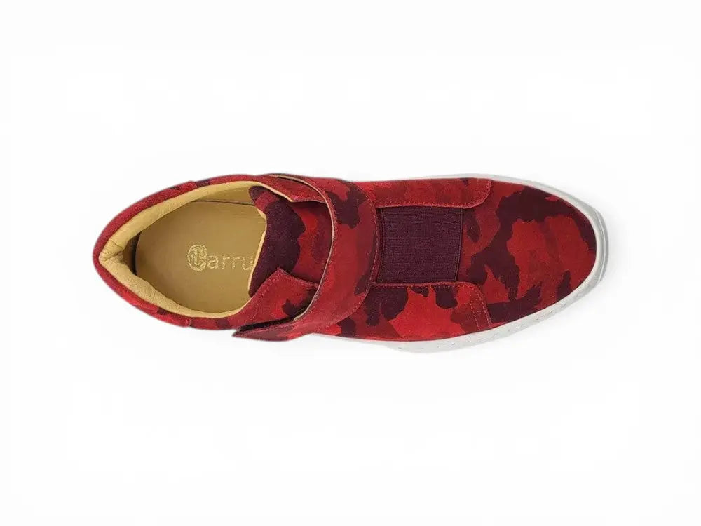 Camouflage Printed Suede Sneakers