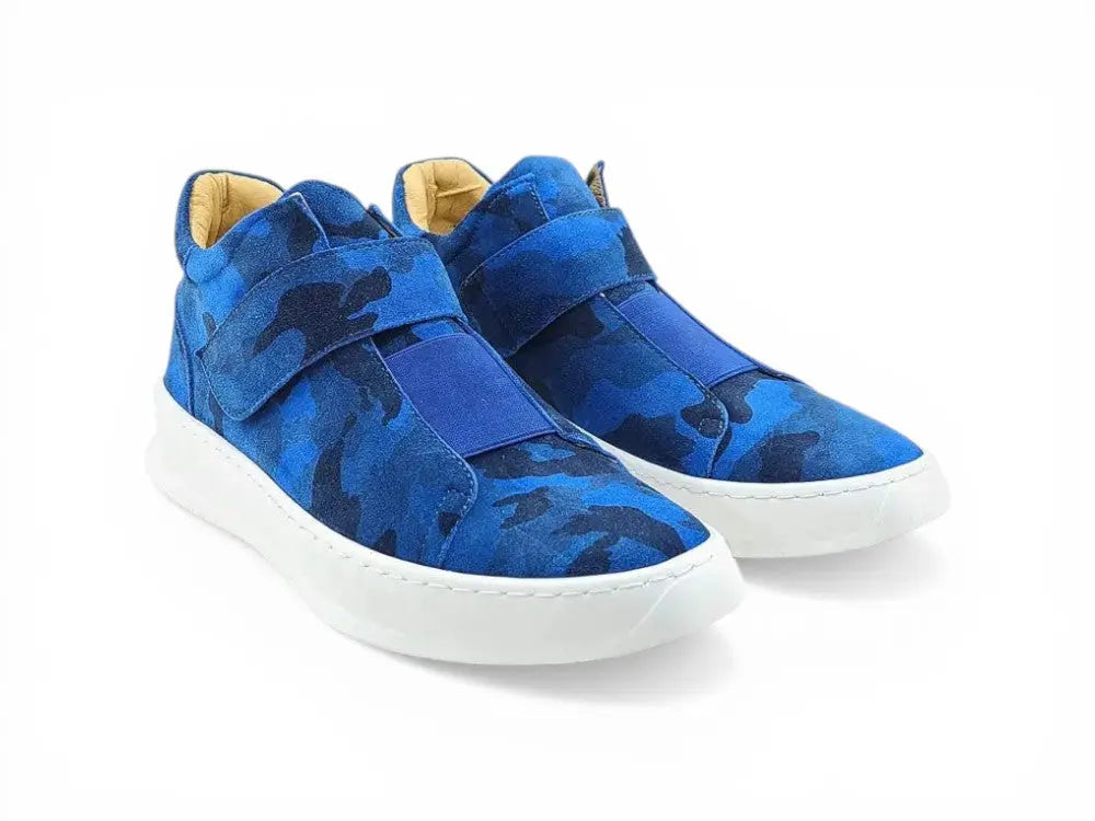 Camouflage Printed Suede Sneakers