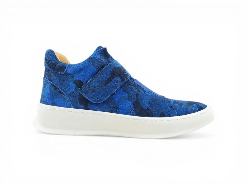 Camouflage Printed Suede Sneakers