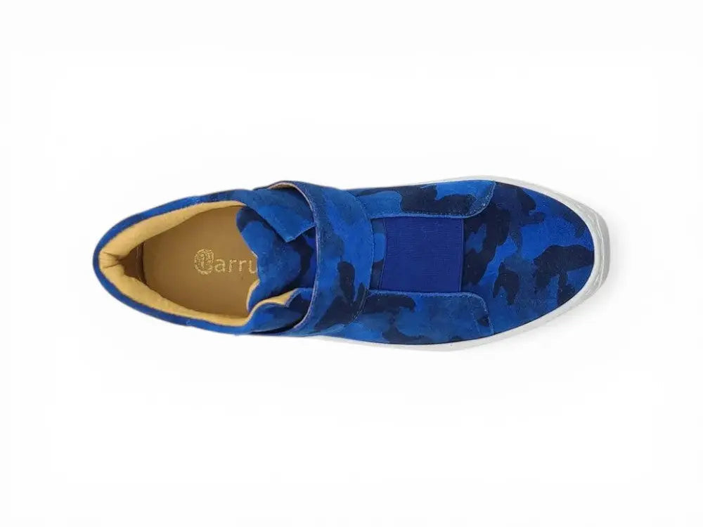 Camouflage Printed Suede Sneakers