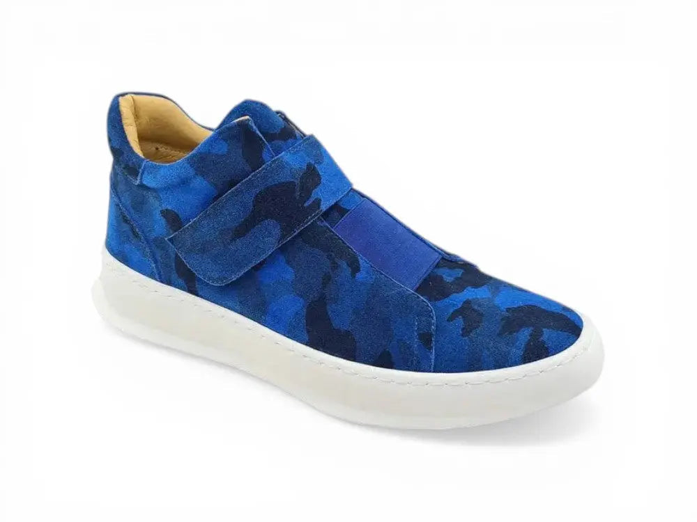 Camouflage Printed Suede Sneakers