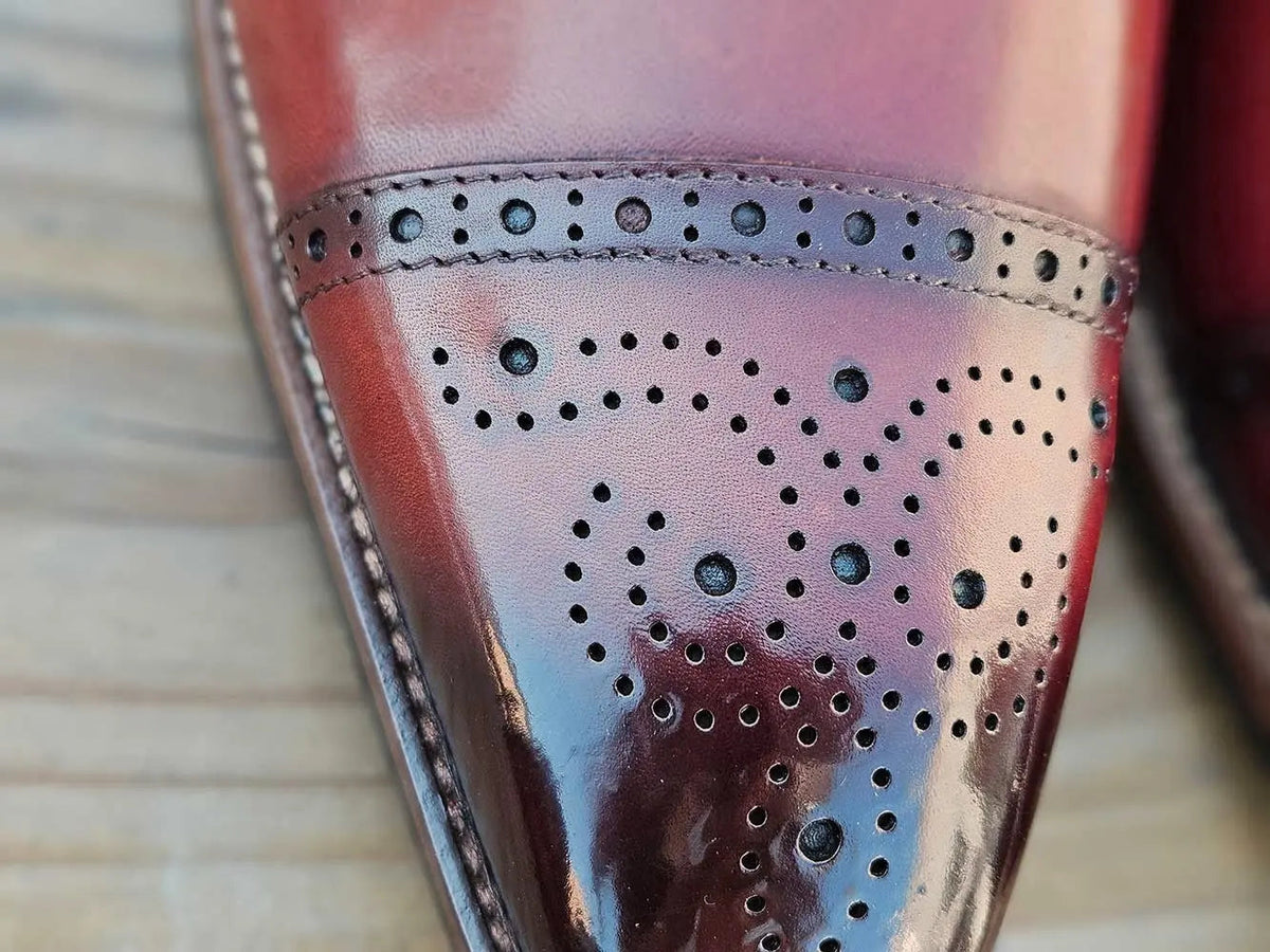 Cap Toe Lace-up in Leather Sole