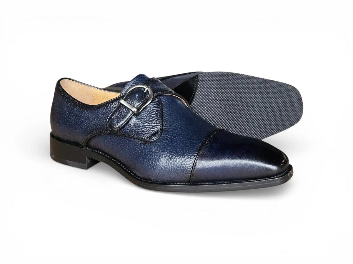 Cap Toe Monk Strap Shoes
