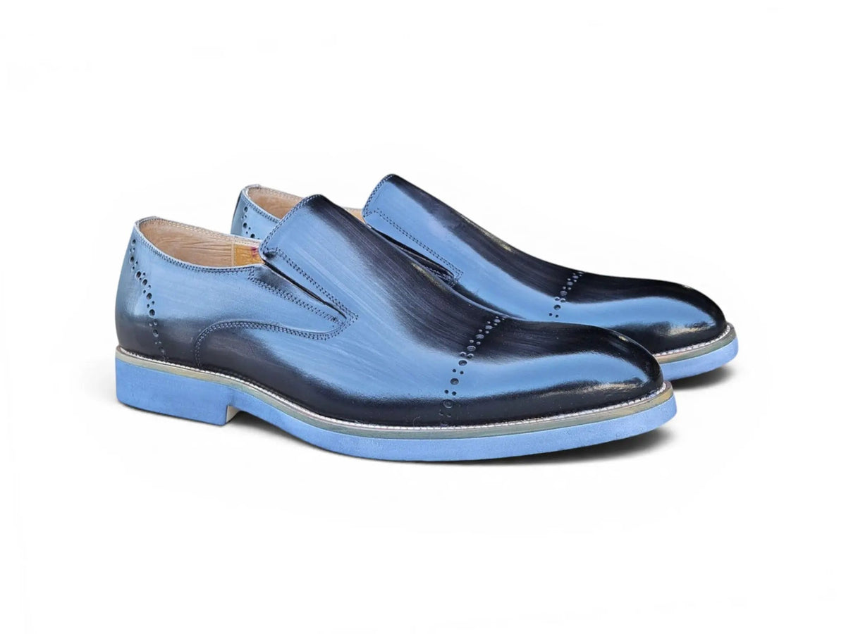 Chic Patina Finish Calfskin Slip-on