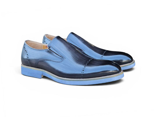 Chic Patina Finish Calfskin Slip-on