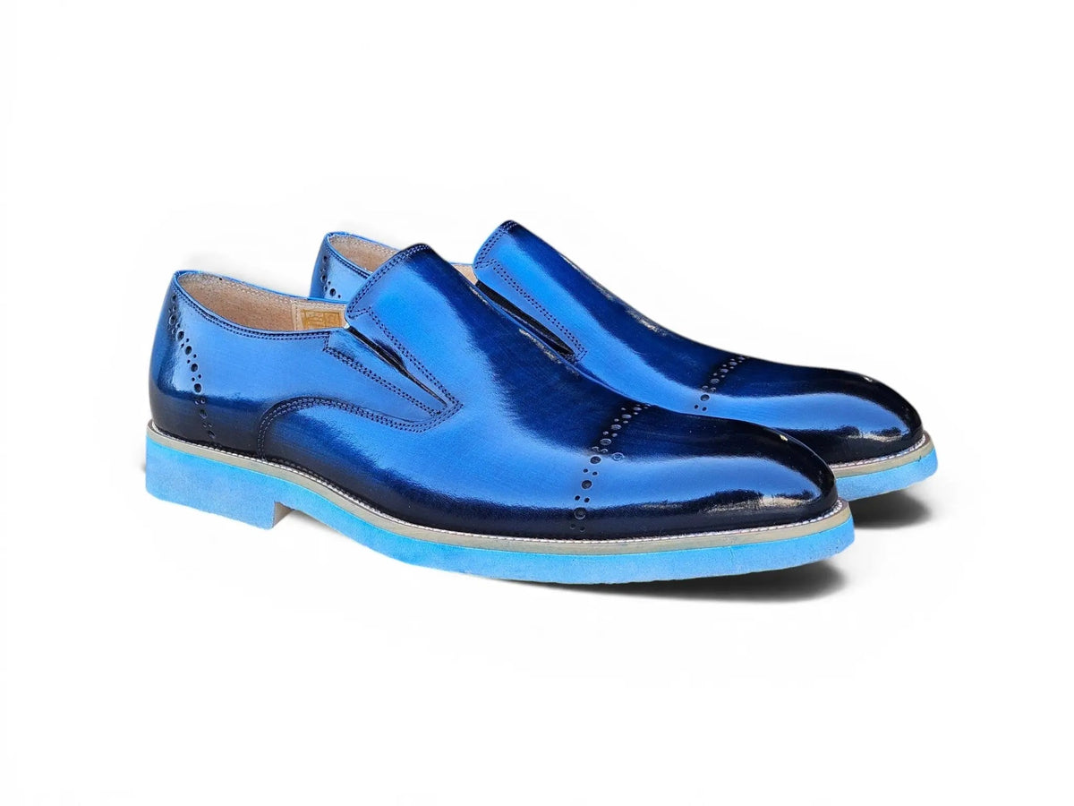 Chic Patina Finish Calfskin Slip-on