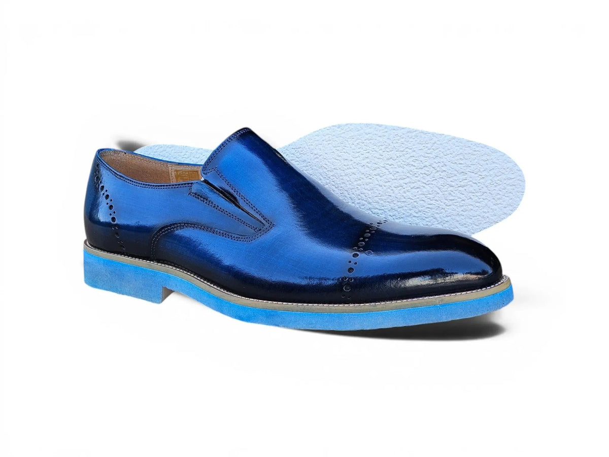 Chic Patina Finish Calfskin Slip-on