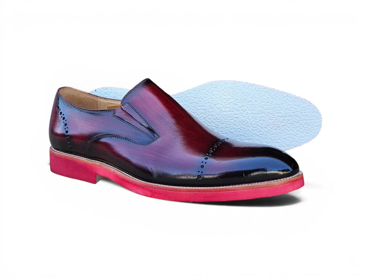 Chic Patina Finish Calfskin Slip-on