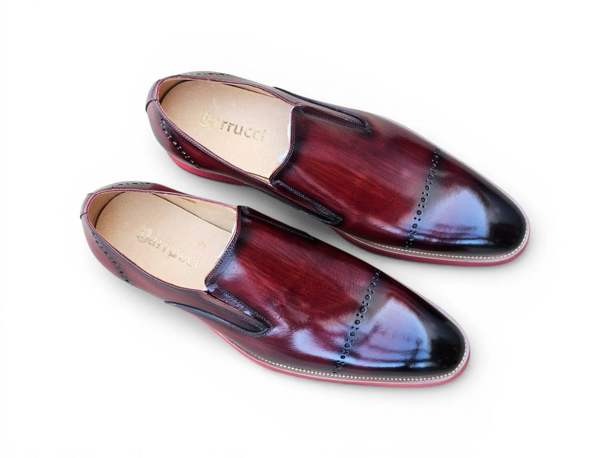 Chic Patina Finish Calfskin Slip-on