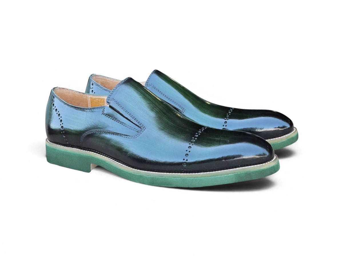 Chic Patina Finish Calfskin Slip-on