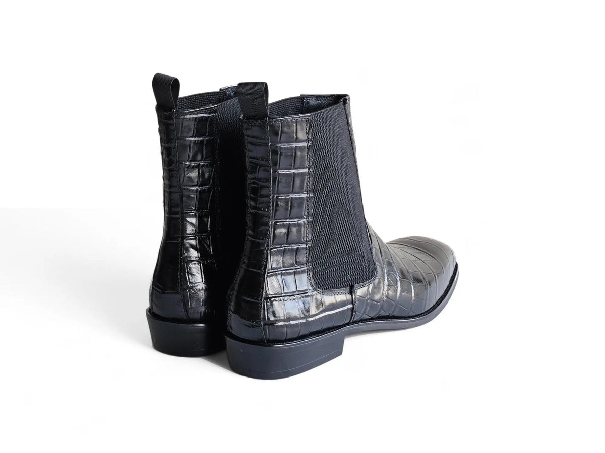 Crocodile Embossed Chelsea Boot