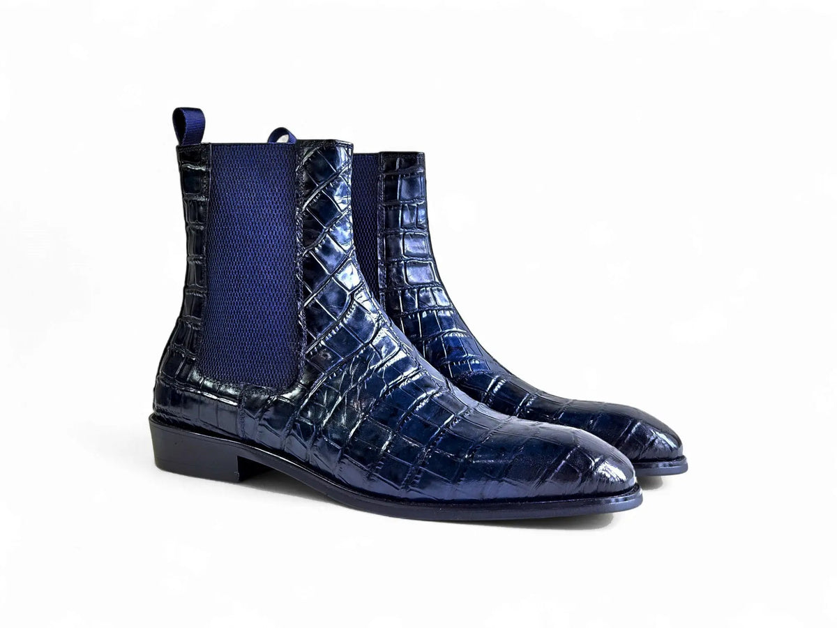 Crocodile Embossed Chelsea Boot