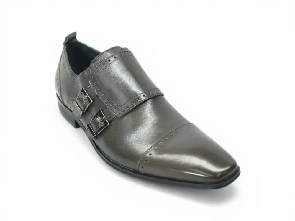 Double Monk Buckle Cap Toe