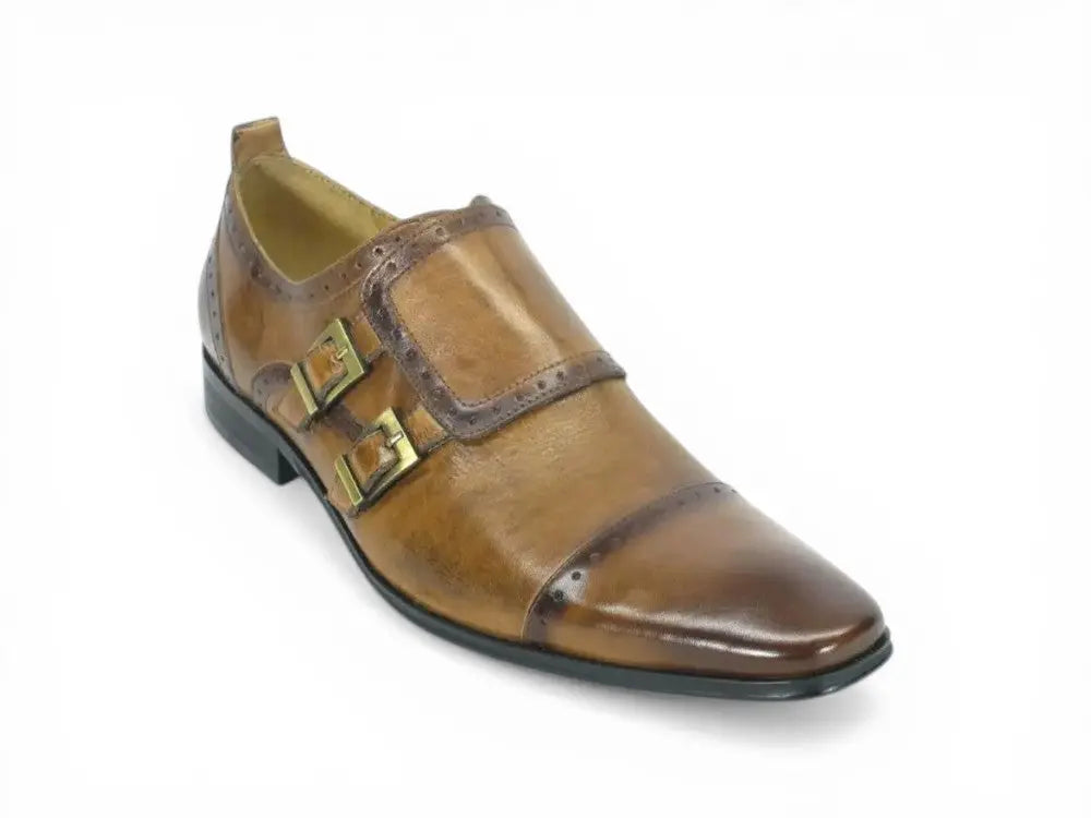 Double Monk Buckle Cap Toe