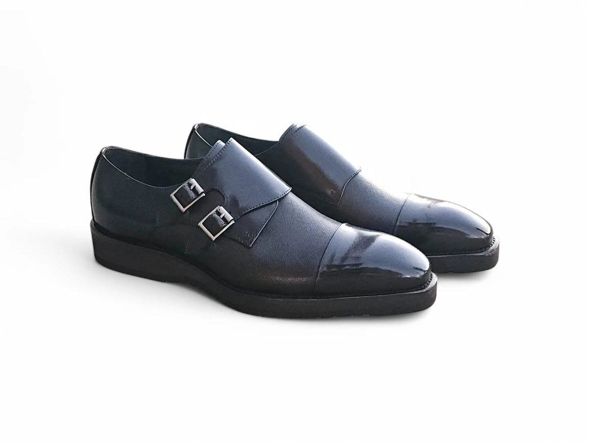 Double Monk Burnished Shoes