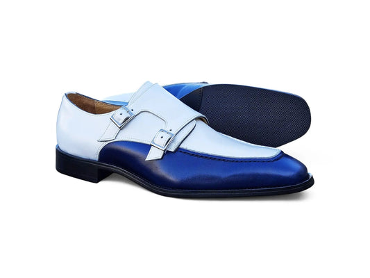 Double Monk Strap Two Tone Loafer