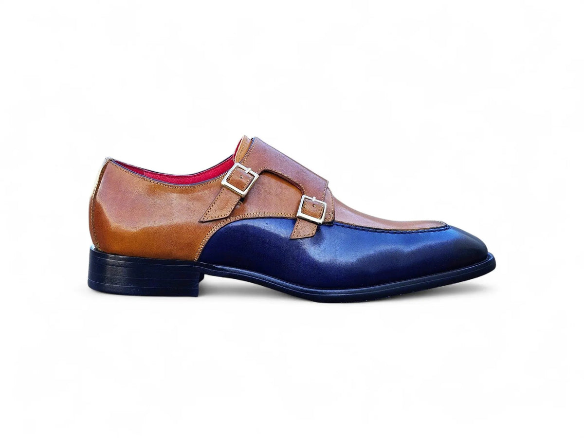 Double Monk Strap Two Tone Loafer
