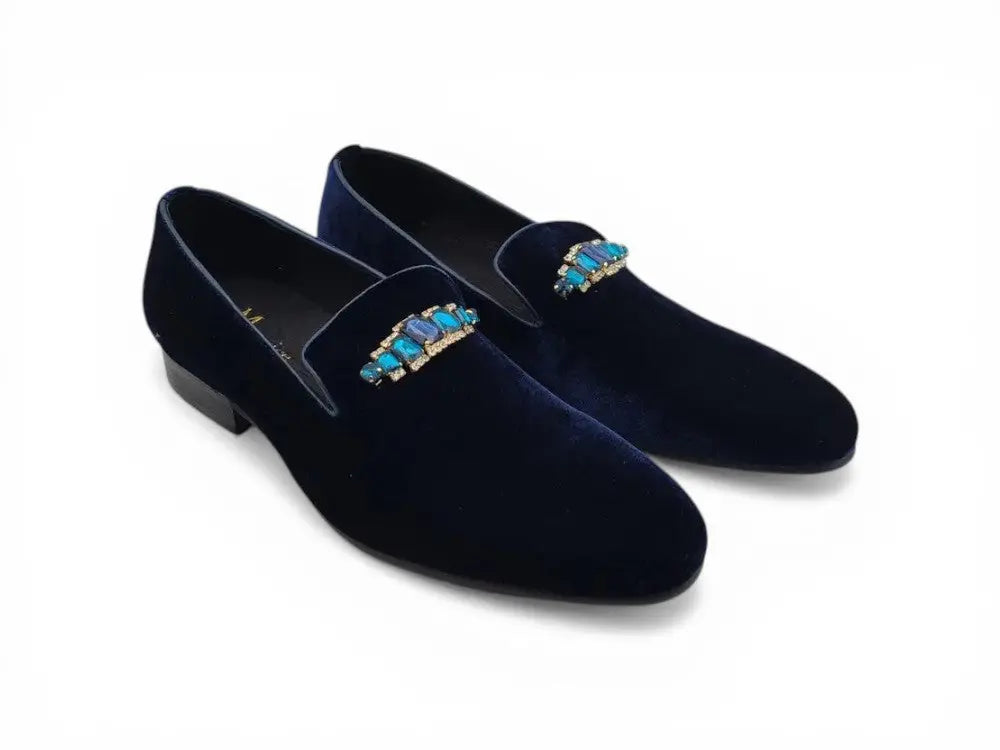 Formal Velvet Loafer with studs