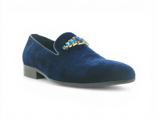 Formal Velvet Loafer with studs