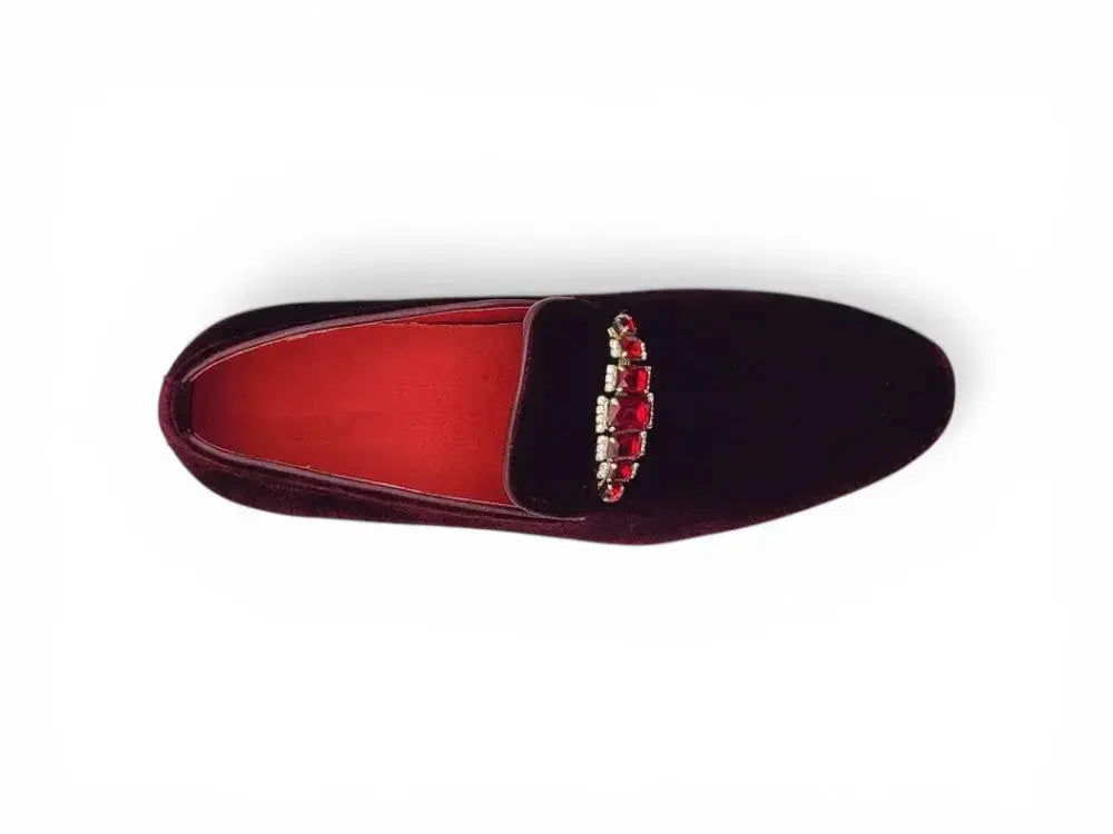 Formal Velvet Loafer with studs