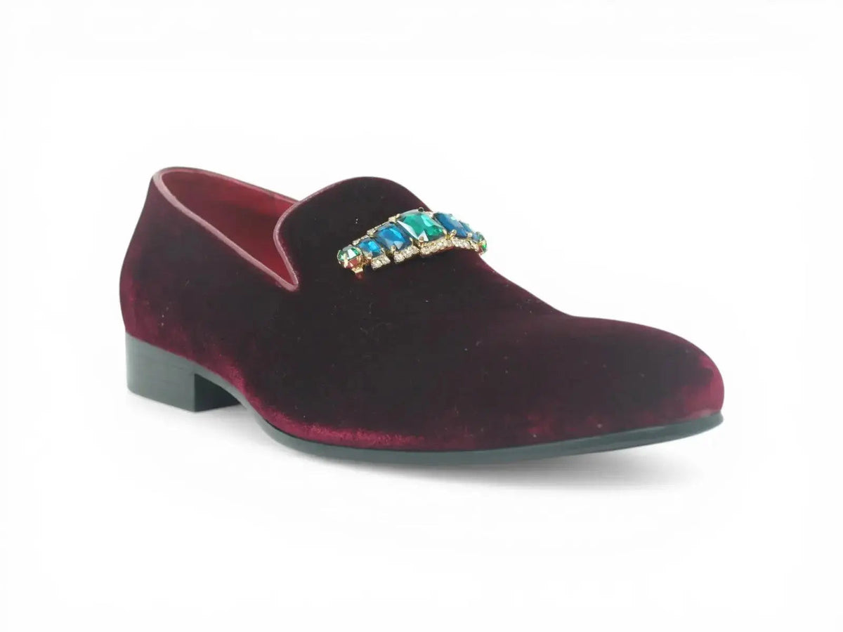 Formal Velvet Loafer with studs