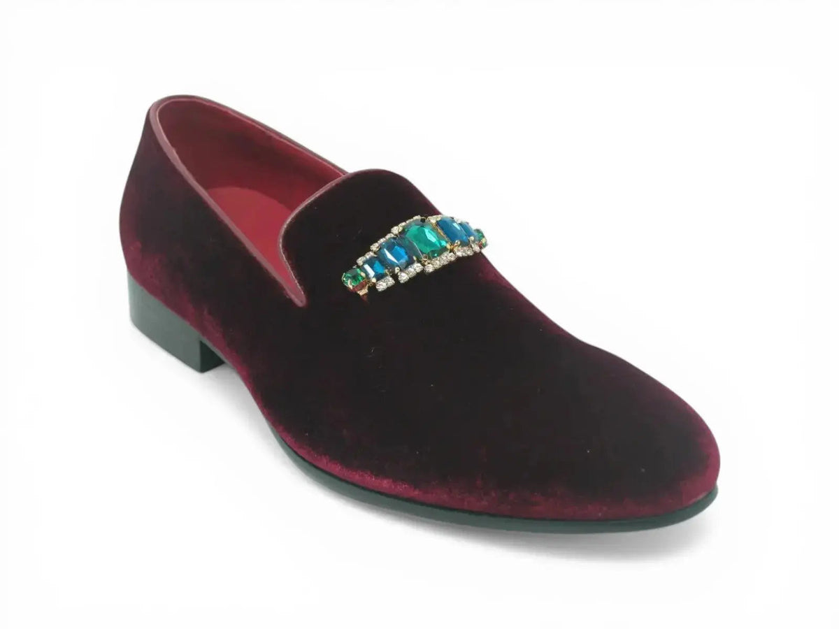Formal Velvet Loafer with studs